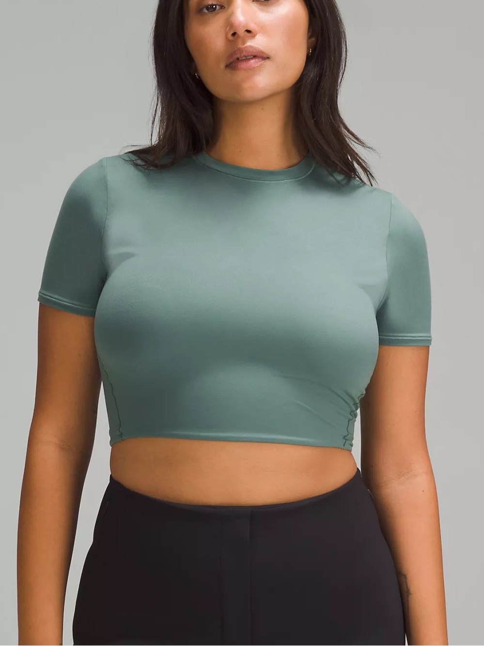 Lululemon Wundermost Ultra-Soft Nulu Crewneck Cropped T-Shirt